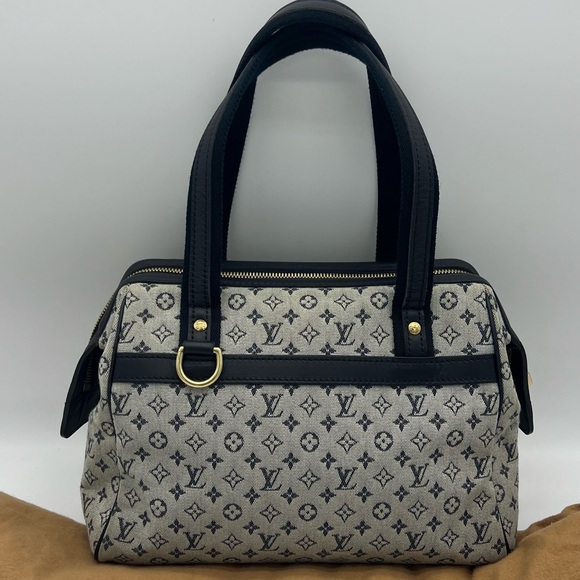 Authentic Louis Vuitton navy monogram minilin Josephine PM - Picture 5 of 16